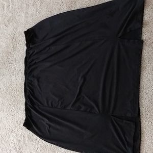 Black Split Front Mini Skirt